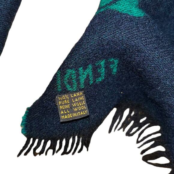Fendi Panda Italian 90’s Wool Double Sided Shawl Scarf - Picture 7 of 7